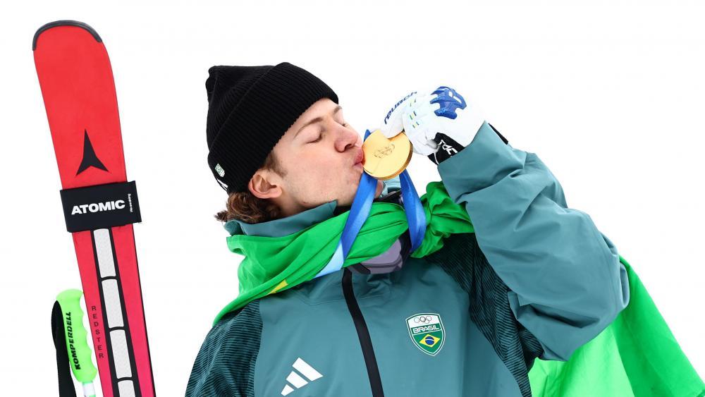 Lucas Braathen schrieb Geschichte. © ANSA / ANNA SZILAGYI