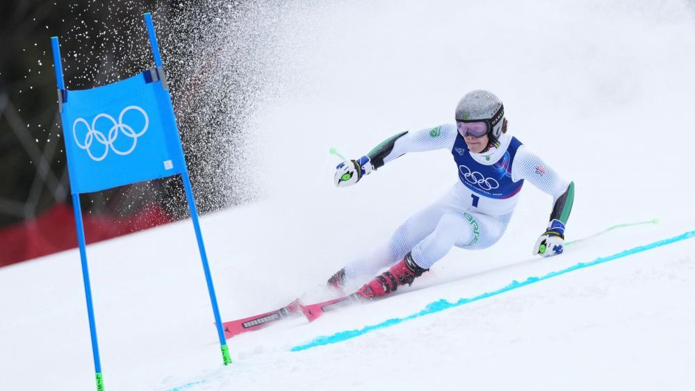 Lucas Pinheiro Braathen hat im ersten Durchgang von Bormio verblüfft. © APA/afp / DIMITAR DILKOFF