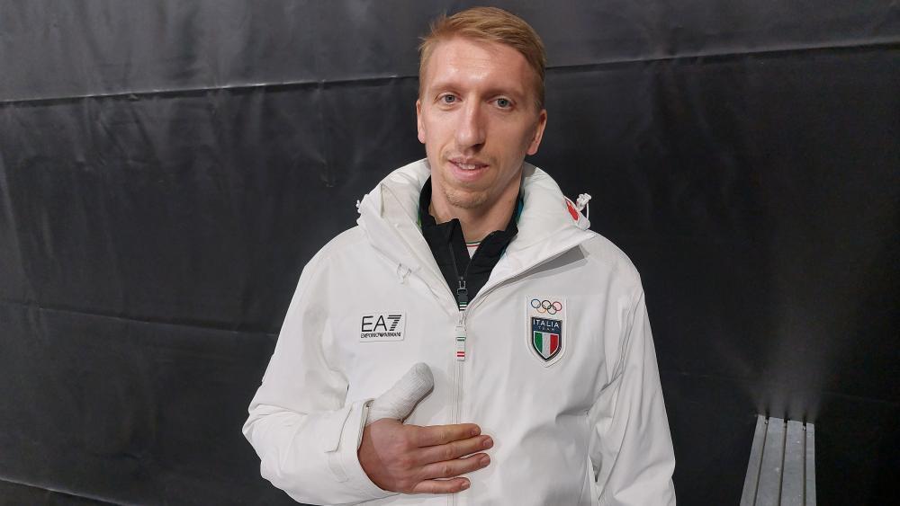 Pechvogel: Diego Kostner hat sich gegen Finnland den rechten Daumen gebrochen. © kp