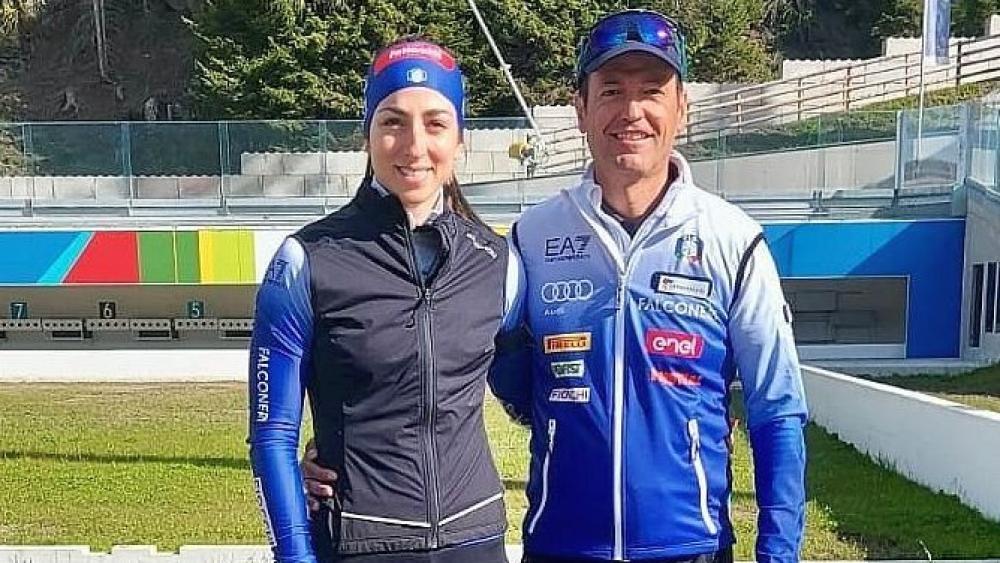 Wie im Sommer, so im Winter: Lisa Vittozzi setzt auf Alex Inderst an ihrer Seite. © privat