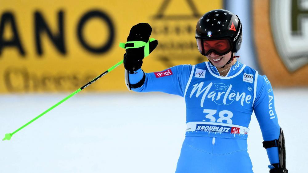 Alice Pazzaglia ist der Sieg in der Gesamtwertung nicht mehr zu nehmen. © APA/afp / MARCO BERTORELLO