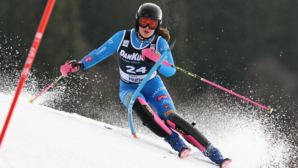 Anna Trocker hat am Dienstag ihr eigenes Skimärchen weiter geschrieben. © Pentaphoto / A. Trovati