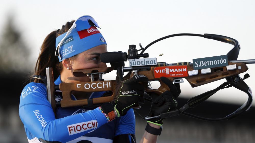 Auch Lisa Vittozzi leistete sich zu viele Fehler. © ANSA / TOMS KALNINS