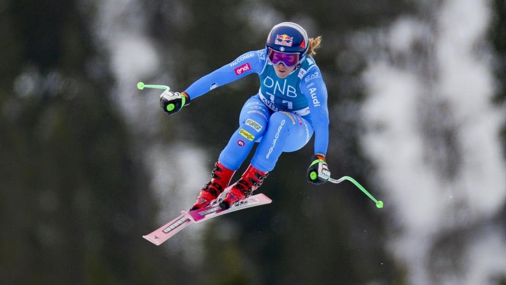 Auf der Jagd nach einem erfolgreichen Abschluss: Sofia Goggia. © ANSA / CORNELIUS POPPE