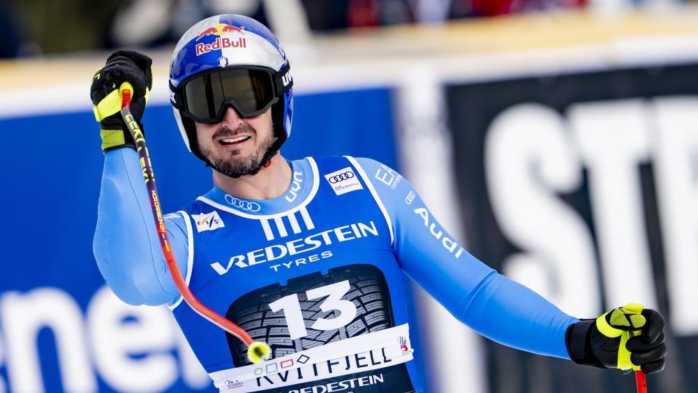 Dominik Paris ballt die Faust. © ANSA / JEAN-CHRISTOPHE BOTT