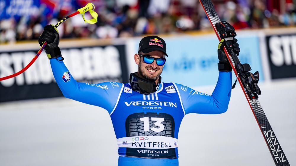 Dominik Paris strahlte mit der norwegischen Sonne um die Wette. © ANSA / JEAN-CHRISTOPHE BOTT