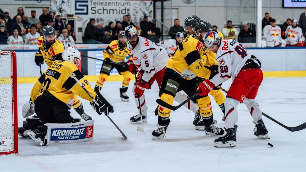 Eddie Pasquale war Pustertals Fels in der Brandung. © EC Red Bull Salzburg / Manuel Mackinger - EC Red Bull Salzburg