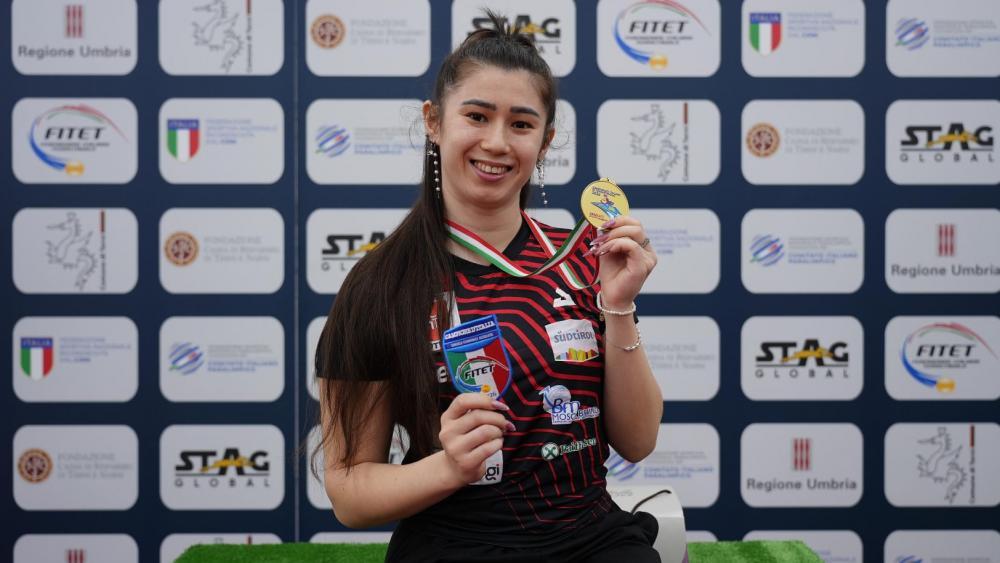 Gaia Monfardini holte bei der Italienmeisterschaft in Terni gleich drei Mal eine Goldmedaille.