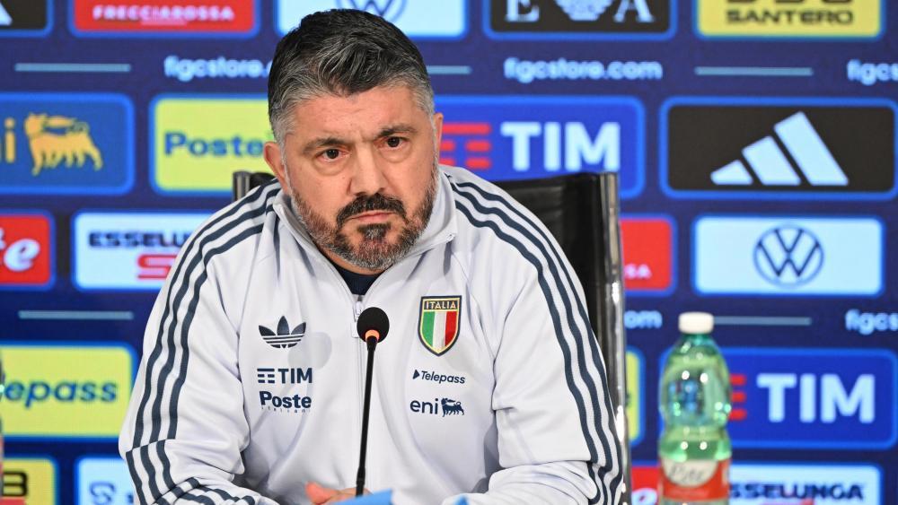 Gennaro Gattuso bei der Pressekonferenz in Coverciano. © ANSA / CLAUDIO GIOVANNINI