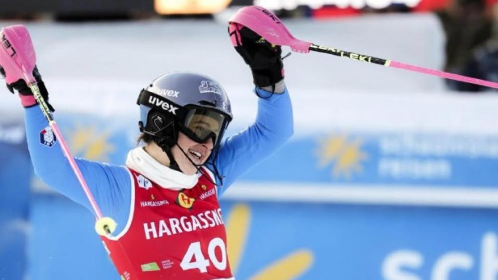 Giulia Valleriani holte sich den Sieg im Slalom. © giuliavalleriani