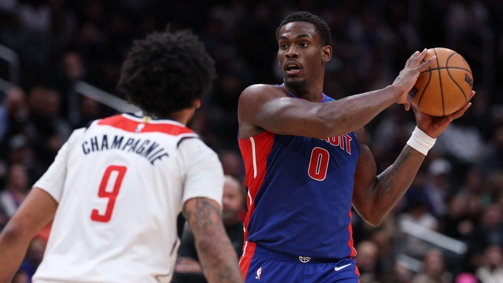 Jalen Duren war der beste Werfer der Pistons. © APA / PATRICK SMITH