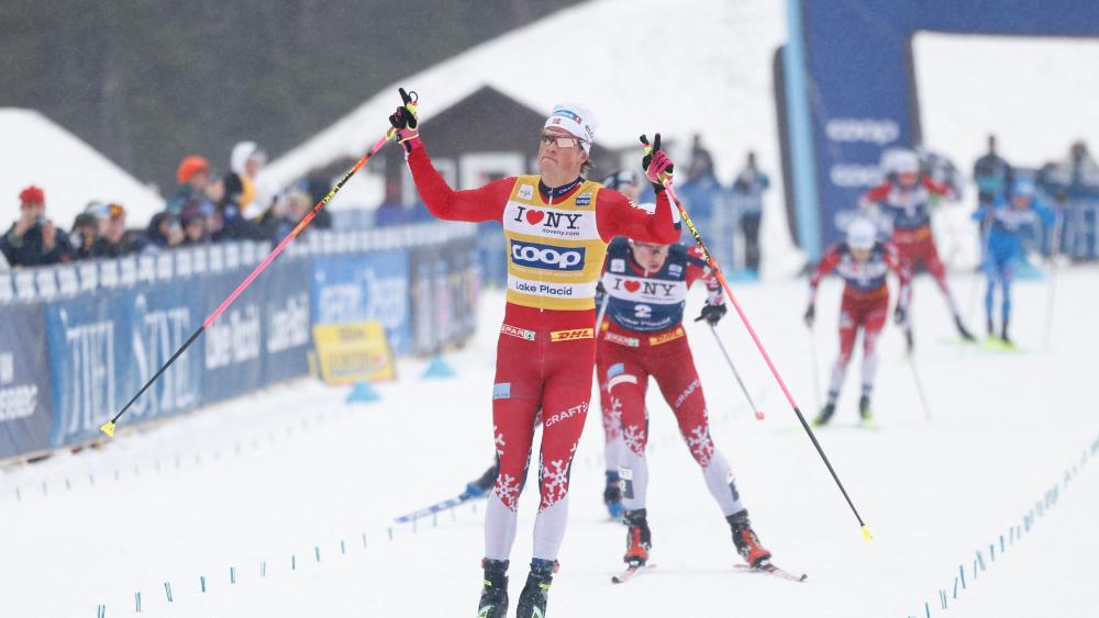 Johannes Høsflot Klæbo führte einen norwegischen Fünffachssieg an. © APA / REBECCA VILLAGRACIA