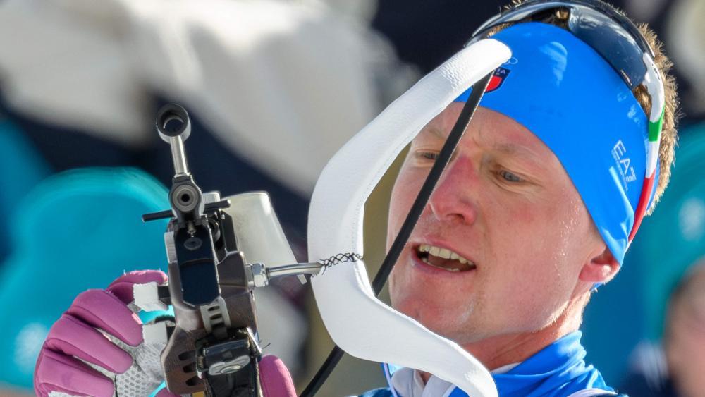 Lukas Hofer holte sich den Italienmeistertitel im Massenstart. © APA/afp / FRANCOIS-XAVIER MARIT