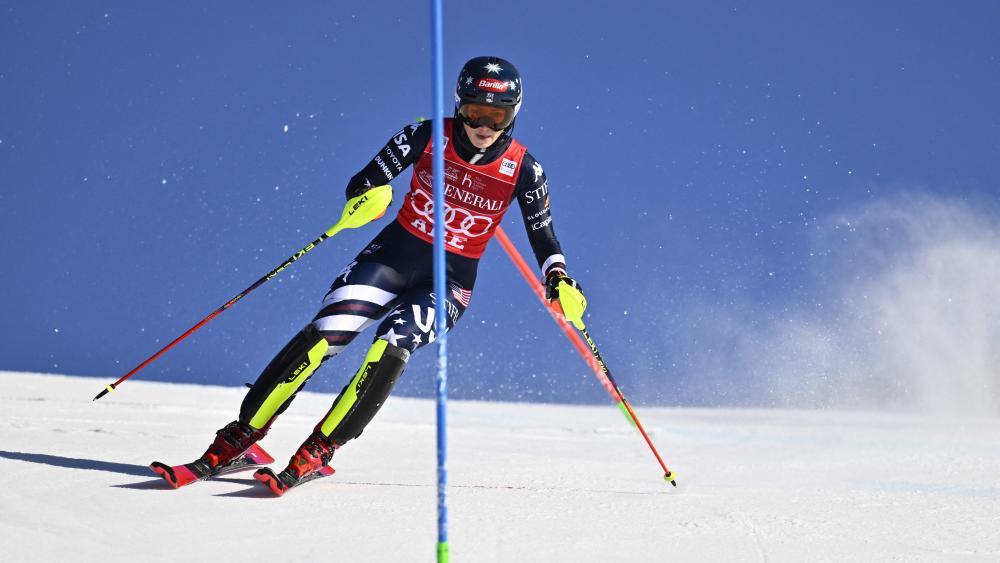 Mikaela Shiffrin hat in Aare nichts anbrennen lassen. © APA/afp / PONTUS LUNDAHL