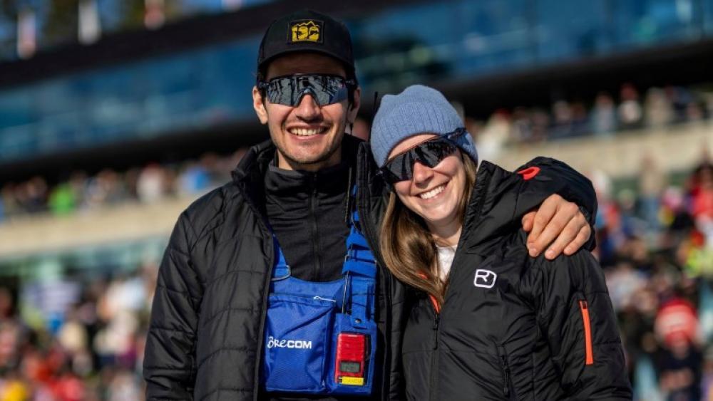 Tommaso Giacomel mit seiner Freundin Elisa. © Tommy Giacomel