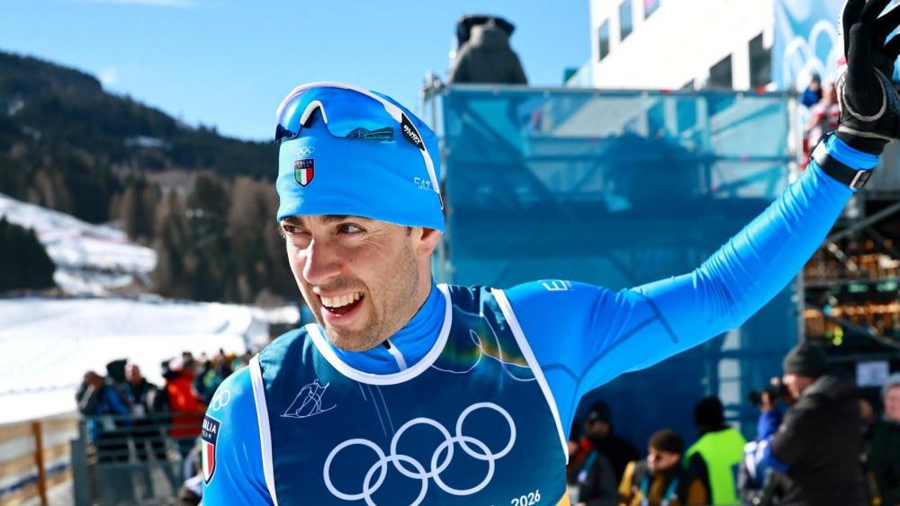 Was für ein Auftritt von Federico Pellegrino. © ANSA / HANNIBAL HANSCHKE