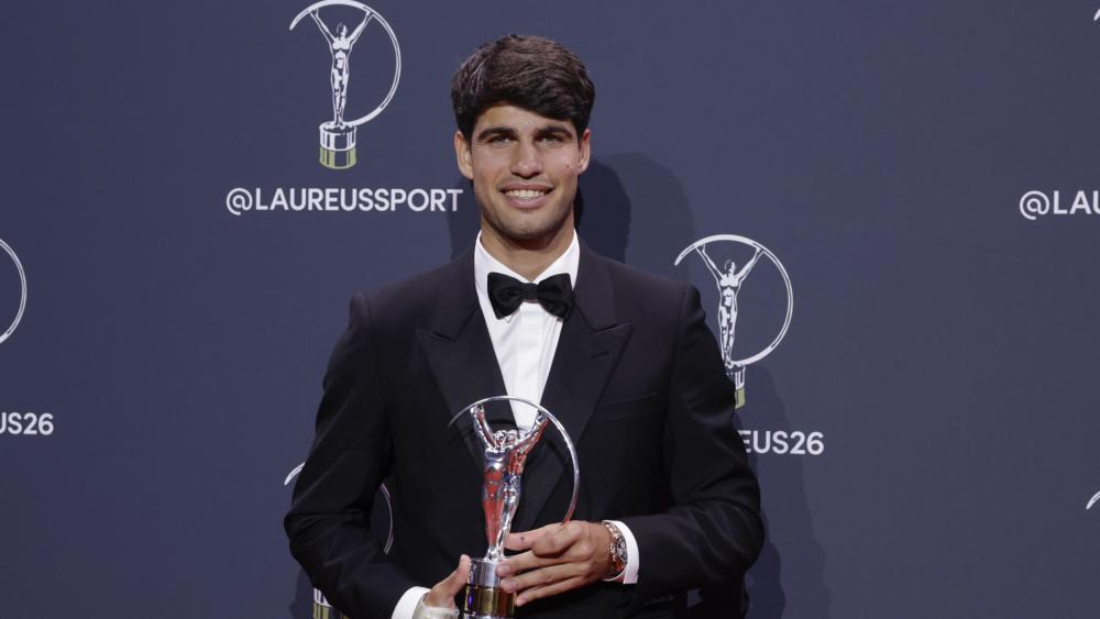 Carlos Alcaraz wurde am Montagabend als Sportler des Jahres ausgezeichnet. © ANSA / J.J. Guillen