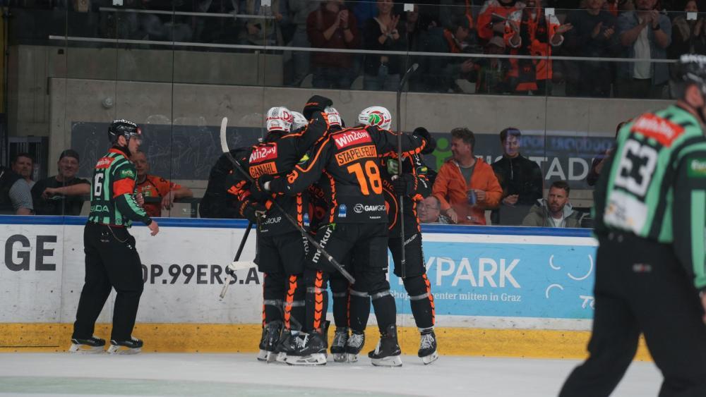 Die Graz99ers dominieren die Finalserie gegen den HC Pustertal. © Graz99ers