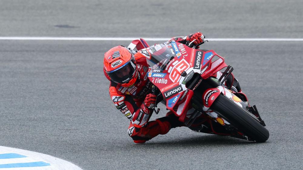 Marc Marquez  war im Sprint eine Klasse für sich. © APA/afp / PIERRE-PHILIPPE MARCOU