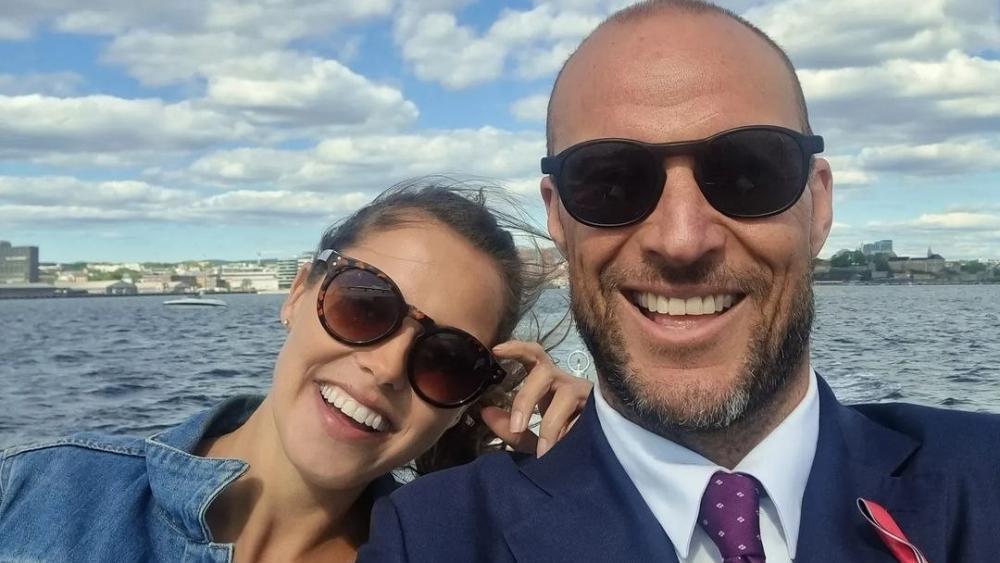 Aksel Lund Svindal und seine Verlobte.