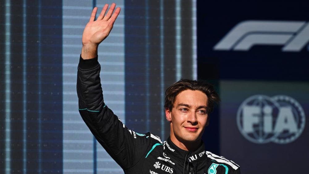 George Russell holte die Sprint-Pole. © APA / RUDY CAREZZEVOLI