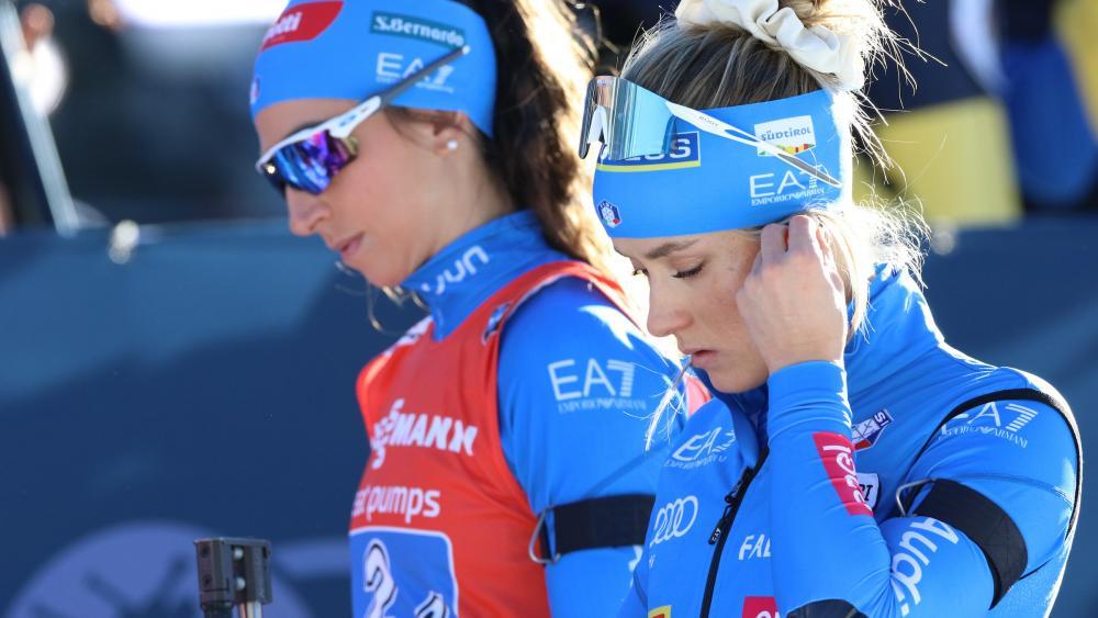 Hannah Auchentaller (rechts) und Lisa Vittozzi (links). © Pierre TEYSSOT