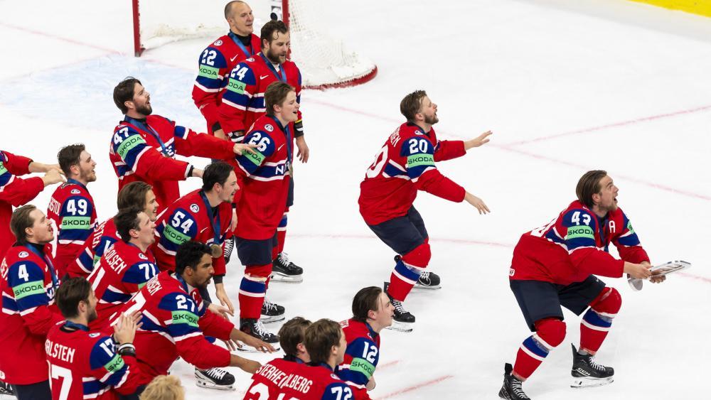 Norwegen feiert die erste Bronzemedaille der WM-Geschichte. © ANSA / SALVATORE DI NOLFI