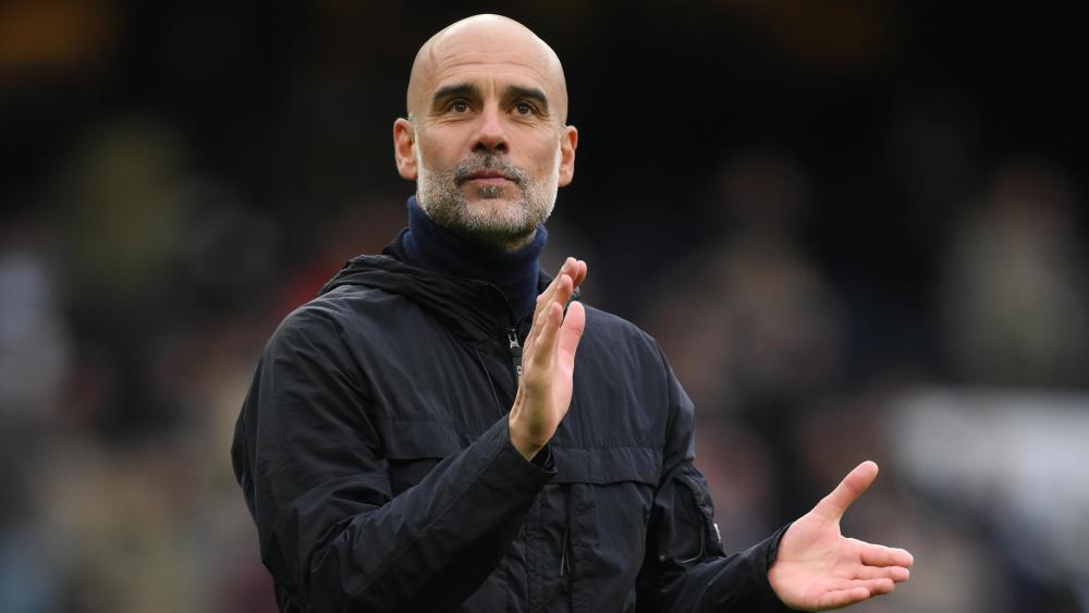 Pep Guardiola wird künftig nicht mehr an der Seitenlinie von Manchester City stehen. © ANSA / GARY OAKLEY