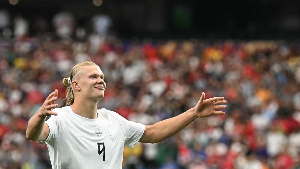 Erling Haaland erzielte den Siegtreffer. © APA/afp / PAUL ELLIS