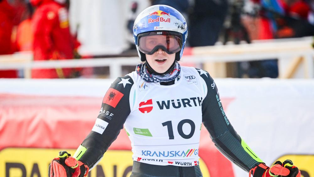 Lara Colturi will hoch hinaus. © AFP / JURE MAKOVEC