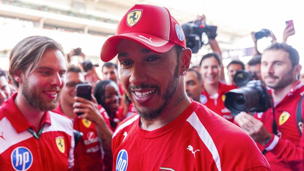 Lewis Hamilton strahlte übers ganze Gesicht. © ANSA / SIu Wu
