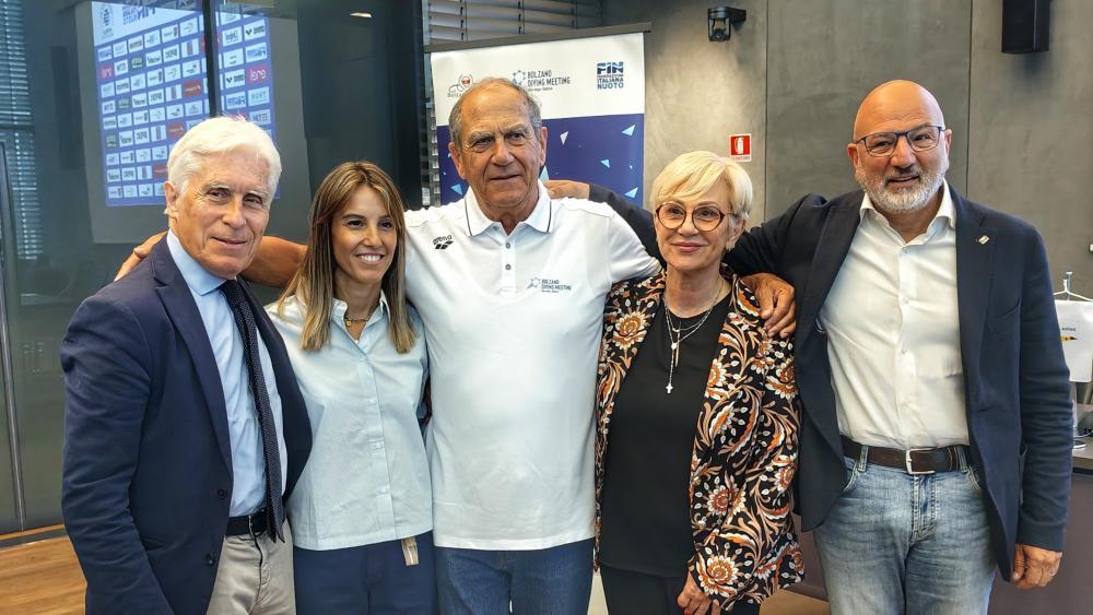 Roland Buratti,  Tania Cagnotto, Ardelio Michielli, Patrizia Brillo und Walter Taranto (v.l.)