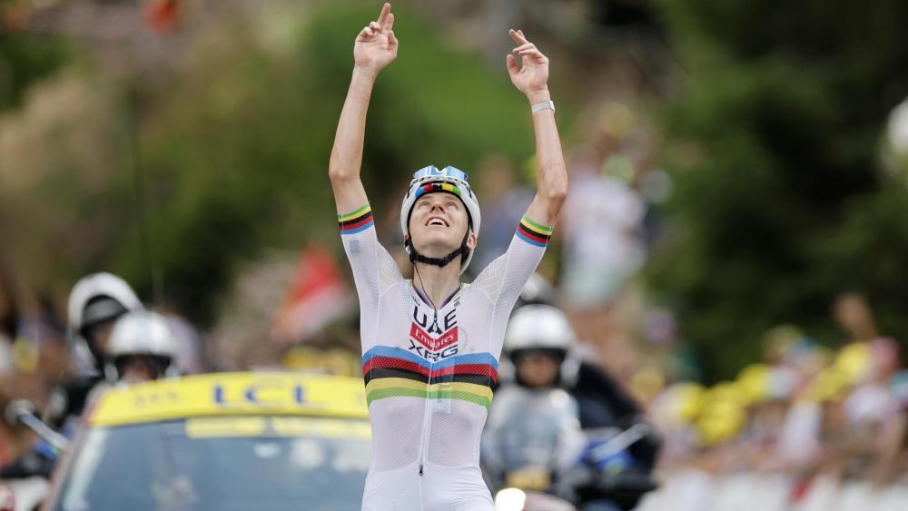In einer eigenen Liga: Tadej Pogacar. © ANSA / GUILLAUME HORCAJUELO