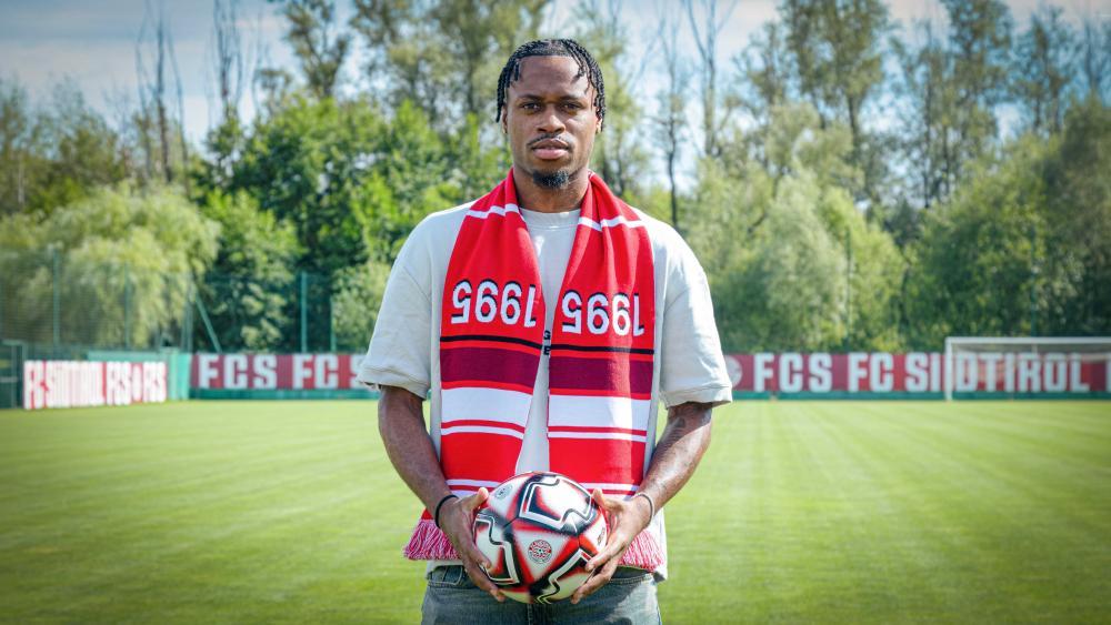 Kenny Meddy Mixtur spiel künftig für den FCS. © FC Südtirol