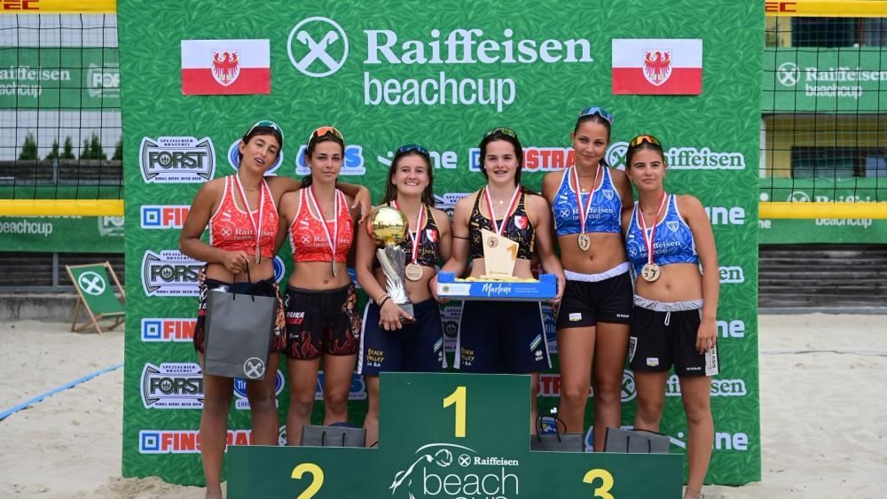 Das Podest der U18-Mädchen.