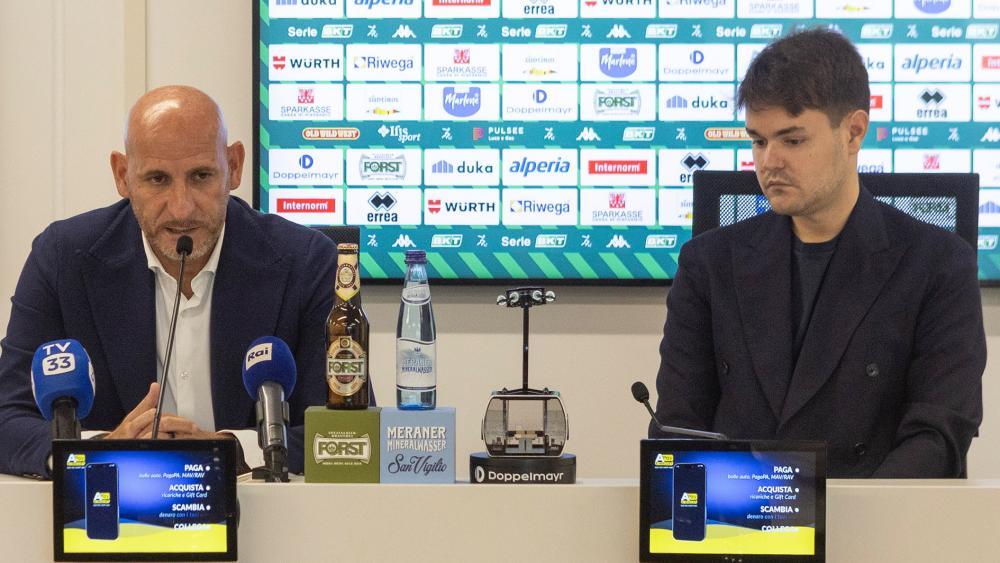 FCS-Trainer Davide Possanzini (l.) und Sportdirektor Matteo Lovisa haben noch einige Pläne für das Transferfinale.