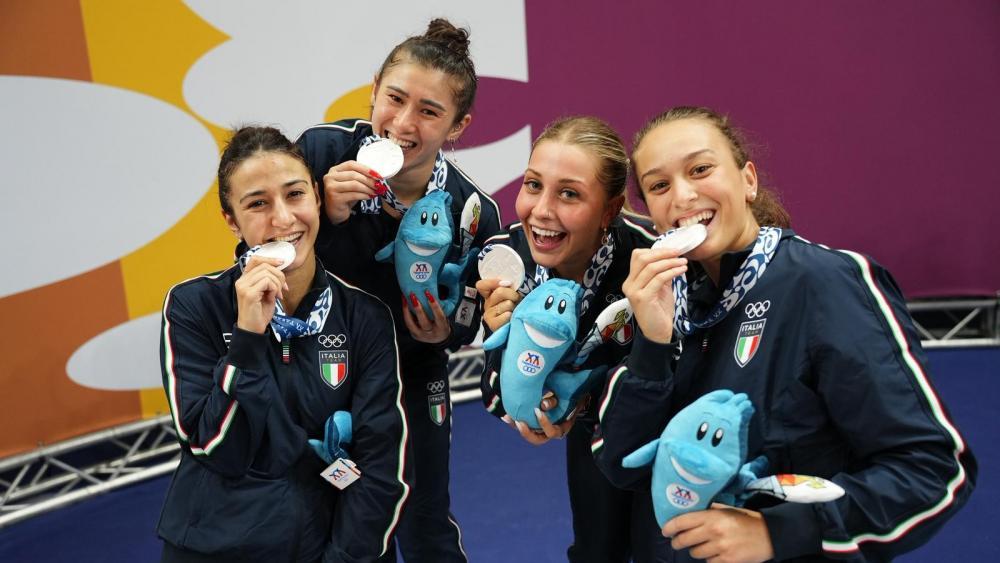 Giorgia Piccolin (l.) mit ihren Teamkolleginnen Gaia Monfardini, Nicole Arlia und Miriam Carnovale. © FITET