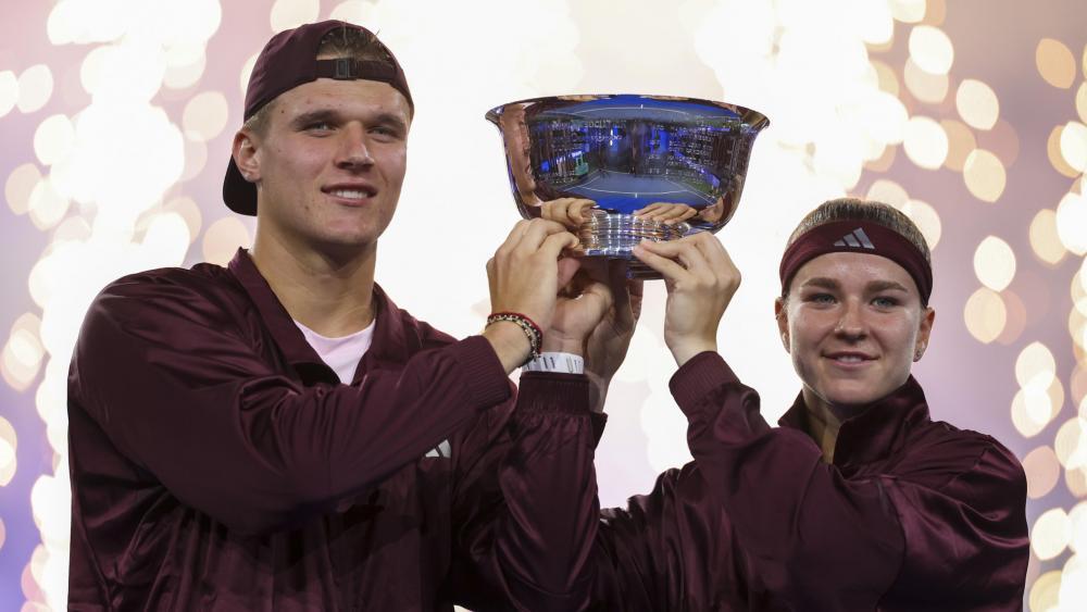 Karolina Muchova und Jakub Mensik gewannen die US Open. © ANSA / SARAH YENESEL