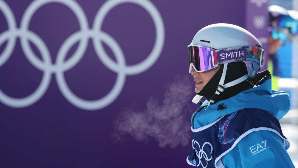 Maria Gasslitter flog schon bei den Olympischen Spielen durch die Luft. © ANSA / SERGEI ILNITSKY
