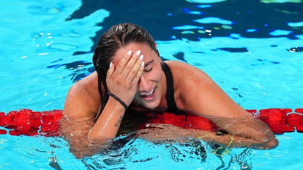 Simona Quadarella holte ihre dritte Goldmedaille. © APA/afp / SEBASTIEN BOZON