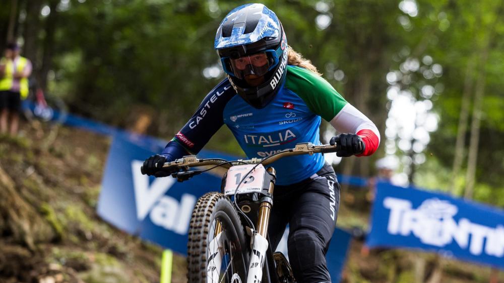 Veronika Widmann bei ihrem WM-Einsatz im Trentino. © Instagram/vero_widmann