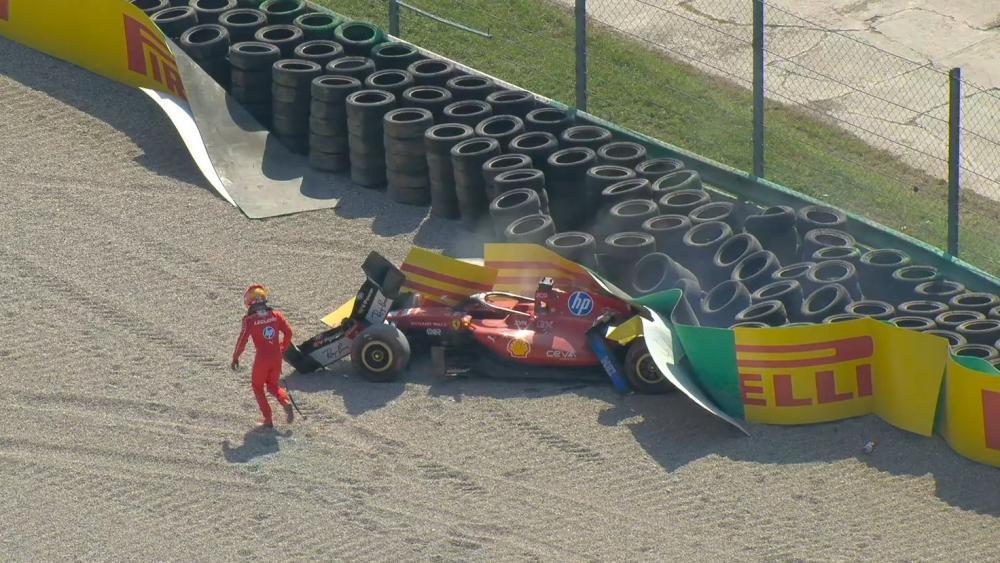 Charles Leclercs Rennen endete nach wenigen Runden. © Screenshot