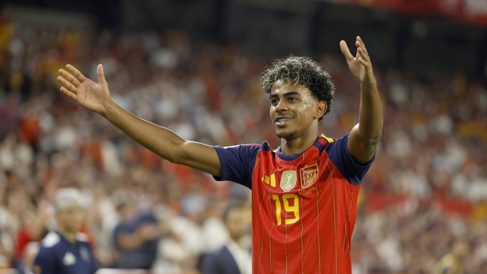 Lamine Yamal zauberte Spanien zum Sieg. © ANSA / JULIO MUNOZ