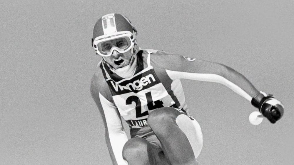 Schweizer Ski-Legende, hier noch in Aktion, starb im Alter von 78 Jahren. © Vintage Ski Racing Pics