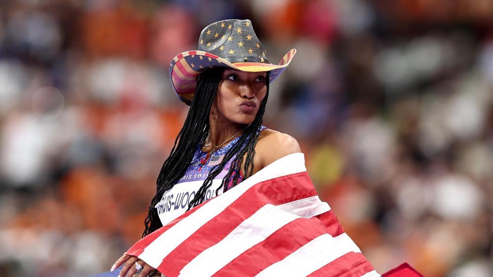 Tara Davis-Woodhall beendet ihre Saison. © ANSA / ANNA SZILAGYI