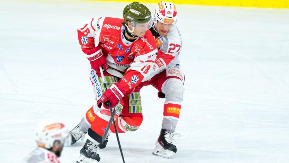 Bryce Misley und der HCB liefert sich mit dem KAC ein Duell.