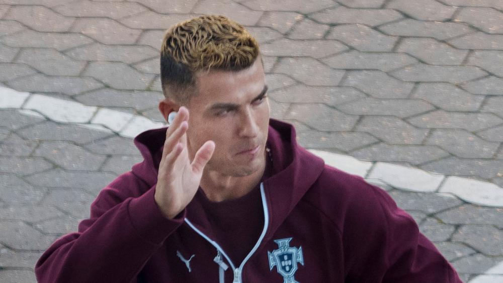 Cristiano Ronaldo verließ fluchtartig das Nationalmannschaftsquartier. © APA/afp / LISELOTTE SABROE