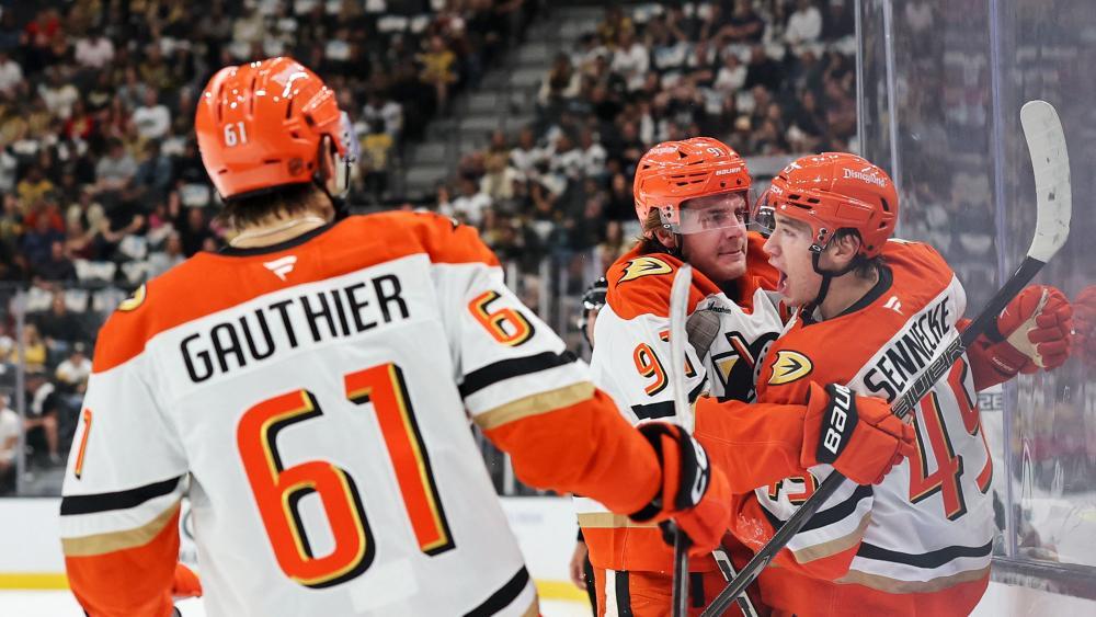 Die Anaheim Ducks jubelten in der Verlängerung. © APA / ETHAN MILLER