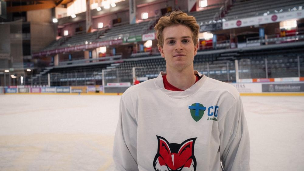 Eine positive Entdeckung beim HC Bozen: Noah Frick. © T. Debelyak