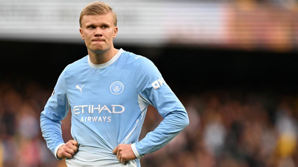 Erling Haaland traf doppelt. © APA/afp / OLI SCARFF